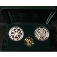 Sydney 2000 Olympic Gold and Silver 3 Proof Coin Set #5 Preparation II