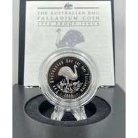 1996 Palladium One Ounce Proof Coin Emu