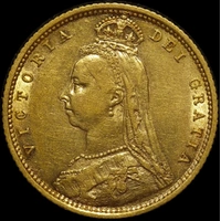 1891 Sydney Jubilee Head Half Sovereign good VF