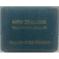 New Zealand 1988 Silver 1 Dollar Proof Coin Yellow-Eyed Penguin