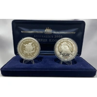 2000 Silver Kookaburra Two Coin Set (2 *1oz)