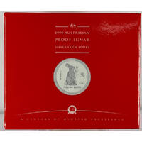 1999 Silver Lunar One Ounce Proof Coin - Rabbit Series I