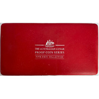 2001 Silver Lunar Five Coin Proof Set (1kg to 1/2oz) Series I Snake