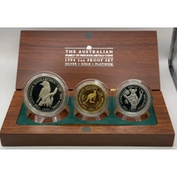 1994 Gold Platinum Silver Family of Precious Metals Proof Coin Set