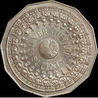 1977 50 Cent Coin QEII Silver Jubilee Uncirculated