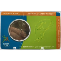 2006 50 Cent Unc Melbourne Commonwealth Games - Badminton