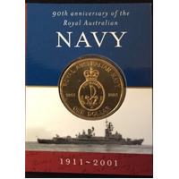 2001 1 Dollar Uncirculated Coin Navy