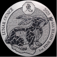 Rwanda 2023 Silver 50 Francs KM#232 Uncirculated Lunar Year of The Rabbit
