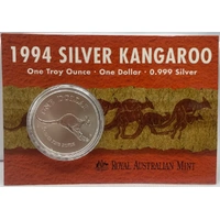 1994 Silver 1 Dollar Uncirculated Coin Flying Joey