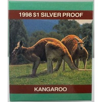 1998 One Dollar Silver Kangaroo Proof Coin Bouncing Joey