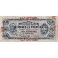 1918 Ten Shilling Cerutty/Collins R3B about Fine