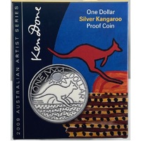 2009 One Dollar Silver Kangaroo Proof Ken Done