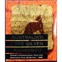 1995 One Dollar Silver Kangaroo Unc Coin Fair - Facing Kangaroo