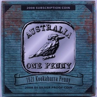 2008 One Dollar Proof Ballot Issue Square Kookaburra Penny