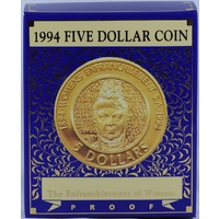 1994 5 Dollar Proof Coin Centenary of the Enfranchisement of Women