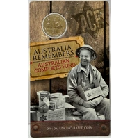 2014 20 Cent Uncirculated Coin Australia Remembers Australian Comfort Funds