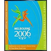 2006 Five Dollar Silver Proof Coin Baton Relay