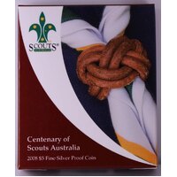 2008 Five Dollar Silver Proof Scouting Centenary