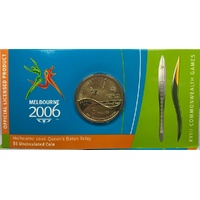 2006 5 Dollar Uncirculated Coin in Mint Folder Queens Baton Relay