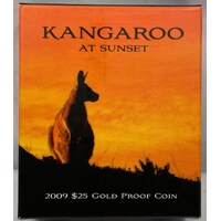 2008 $25 Gold Proof Coin Kangaroo at Sunset