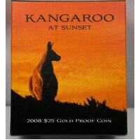 2009 $25 Gold Proof Coin Kangaroo at Sunset
