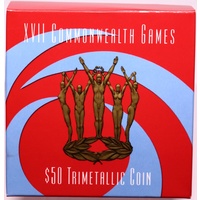 2002 Fifty Dollar Trimetal Proof Manchester Games