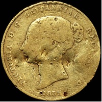 1855 Sydney Mint Type I Half Sovereign Fair