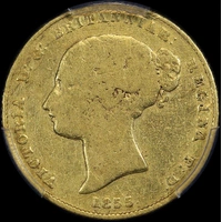 1855 Sydney Mint Type I Half Sovereign PCGS Fine Details