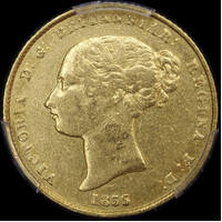 1856 Sydney Mint Type I Half Sovereign PCGS XF40