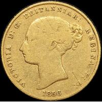 1856 Sydney Mint Type I Half Sovereign Good