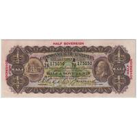 1928 Ten Shilling Riddle/Heathershaw R7 PMG AU55 EPQ