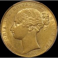 1855 Sydney Mint Type I Sovereign PCGS AU 55