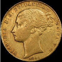 1856 Sydney Mint Type I Sovereign PCGS AU50