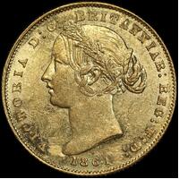 1861 Sydney Mint Type II Sovereign Extremely Fine