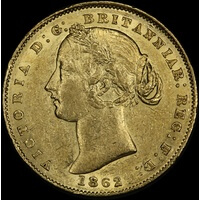 1862 Sydney Mint Type II Sovereign PCGS AU55