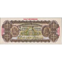 1933 Ten Shilling Riddle/Sheehan R8b good EF