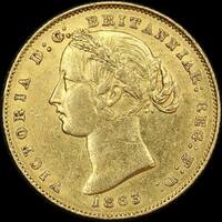 1863 Sydney Mint Type II Sovereign Very Fine