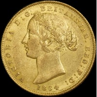 1864 Sydney Mint Type II Sovereign about EF
