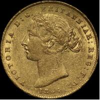 1864 Sydney Mint Type II Sovereign good VF