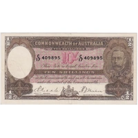 1933 Ten Shilling Riddle/Sheehan R9 about EF