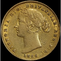 1866 Sydney Mint Type II Sovereign Very Fine