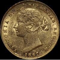 1867 Sydney Mint Type II Sovereign Extremely Fine