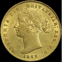 1868 Sydney Mint Type II Sovereign Very Fine