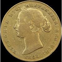 1868 Sydney Mint Type II Sovereign Very Good