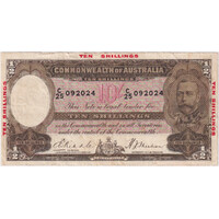 1934 Ten Shilling Riddle/Sheehan R10 about VF