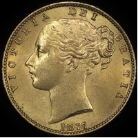 1877 Sydney Shield Sovereign good VF