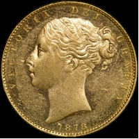 1878 Sydney Shield Sovereign Extremely Fine