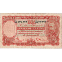 1936 Ten Shilling Riddle/Sheehan R11 good Fine
