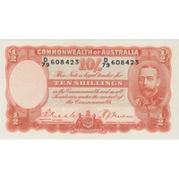 1936 Ten Shilling Riddle/Sheehan R11 Uncirculated