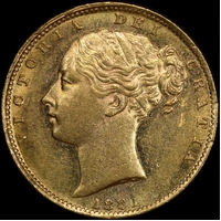 1881 Sydney Shield Sovereign good EF